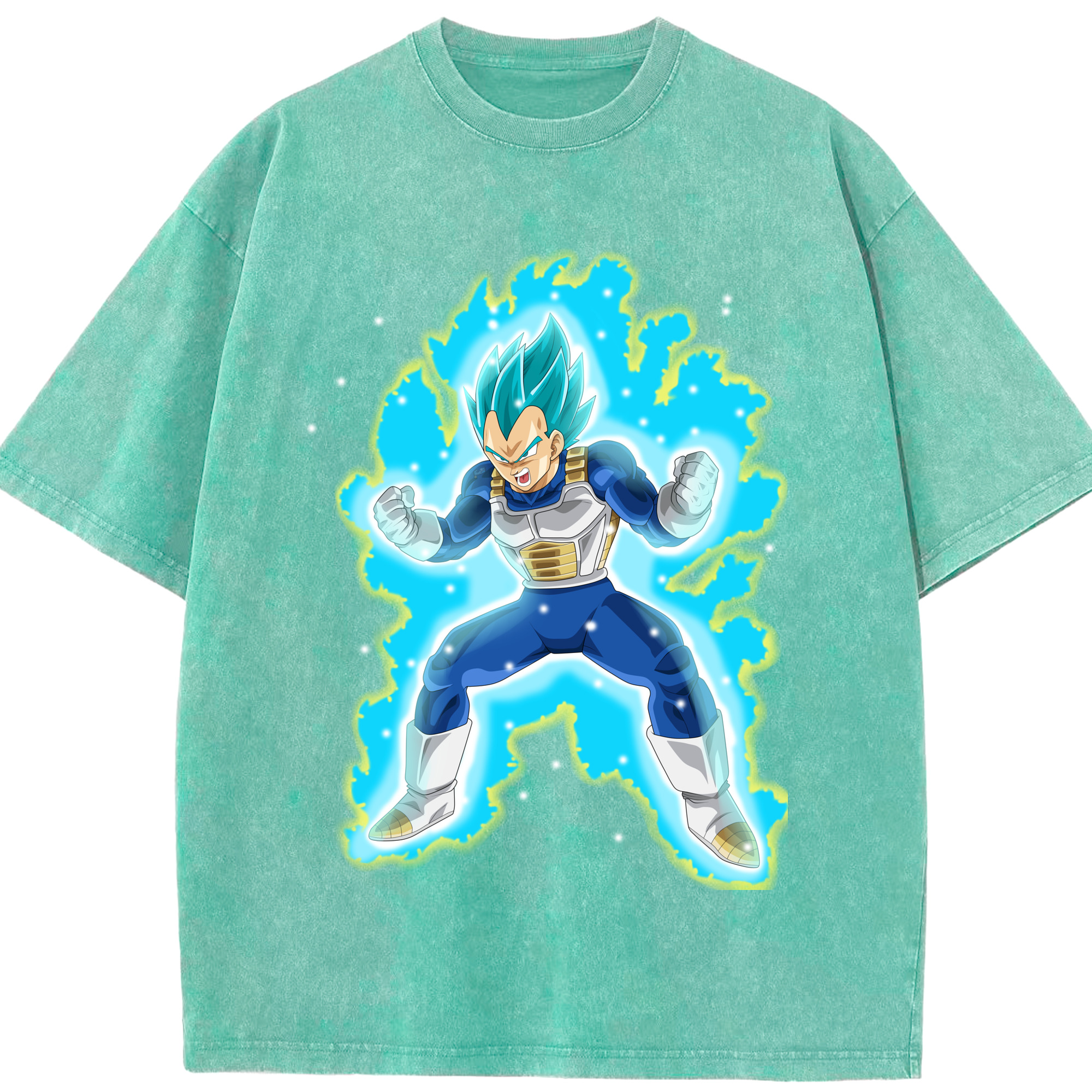 （画像用） ドラゴンボール ベジータ四世（Bejīta Yonsei）DRAGON BALL Vegeta IV 綿100% ヴィンテージ風 半袖Tシャツ（フロントプリント）